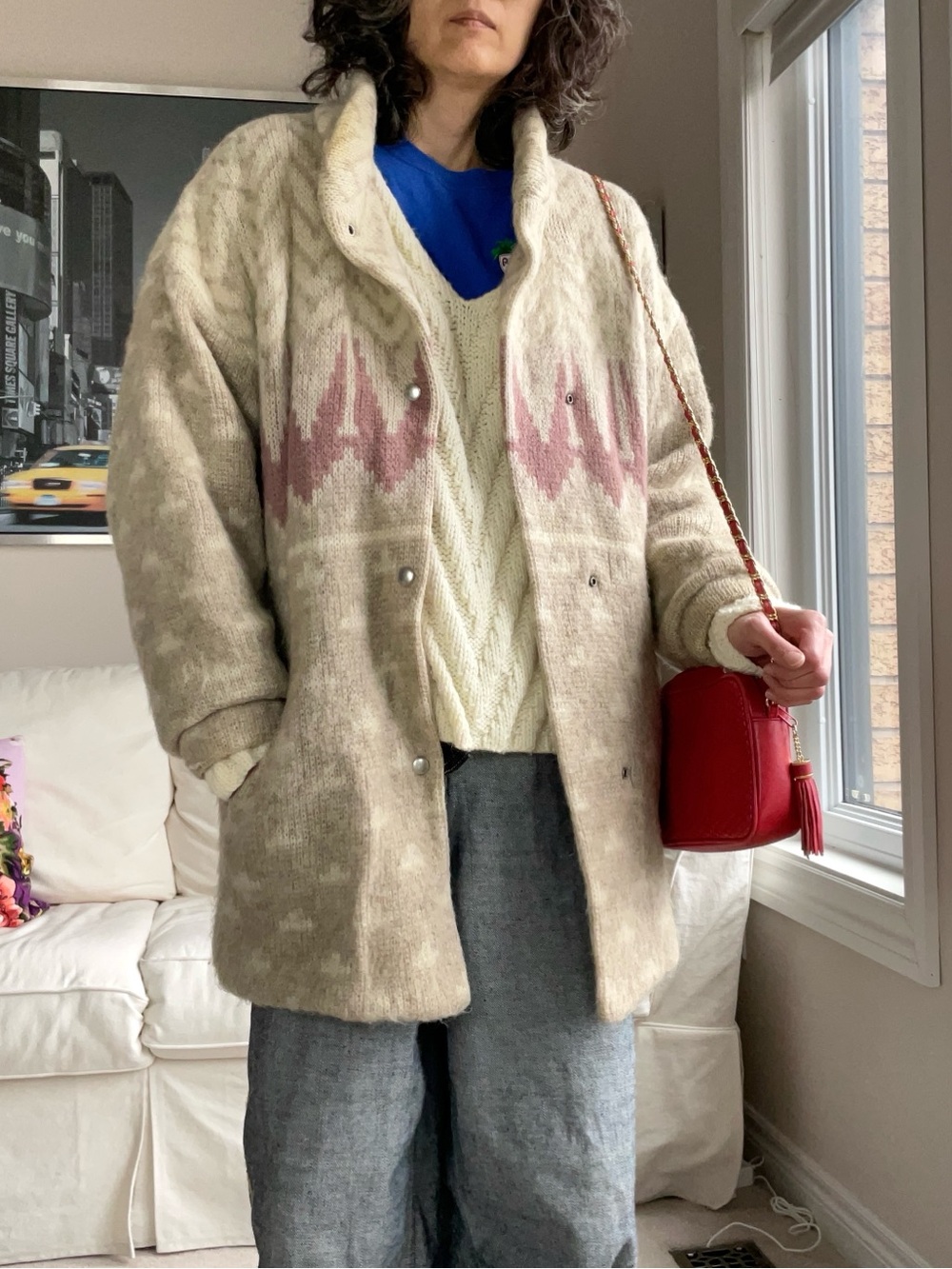 Vintage wool knit jacket